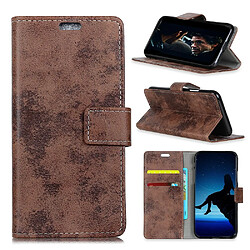 Etui en PU style vintage avec support marron pour votre Huawei P30 Lite 