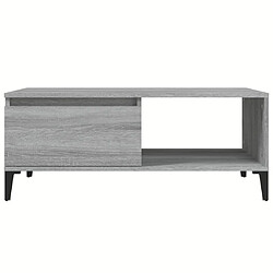 Acheter vidaXL Table basse Sonoma gris 90x50x36,5 cm Bois d'ingénierie