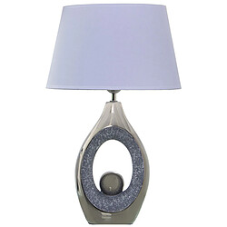 Lampe de bureau Alexandra House Living Noir Gris Multicouleur Argenté Céramique 40 W 32 x 50 x 20 cm