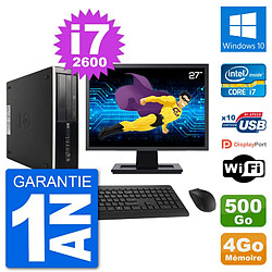 PC HP Compaq 6200 Pro SFF Ecran 27" i7-2600 RAM 4Go Disque 500Go Windows 10 Wifi · Occasion 