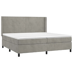 Avis vidaXL Sommier à lattes de lit matelas et LED Gris clair 200x200 cm