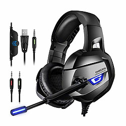 Onikuma K5 Casque De Jeu Stéréo Pour Ps4, Xbox One, Pc, Son Surround 7.1 Amélioré Avec Micro Noir pas cher