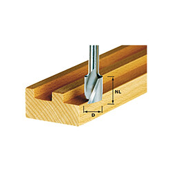 Fraise à rainurer hélicoïdale avec arête de base HW Spi S8 D6/16 FESTOOL 490978 Fraise à rainurer hélicoïdale avec arête de base HW - Fraise pour rainures hélicoïdales