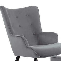 Paris Prix Fauteuil & Pouf Scandinave Nomi 100cm Gris pas cher