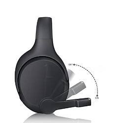 General Casque Bluetooth sans fil, pliable sur l'oreille avec microphone, casque stéréo à basses profondes avec cache-oreilles doux à mémoire de forme pour iPhone/téléphone portable/PC(noir)