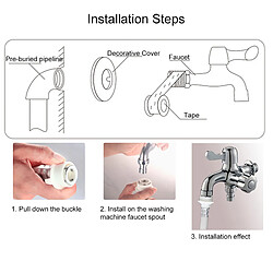 Acheter ComfortXL Robinet de machine à laver à double usage en alliage de zinc g1/2in