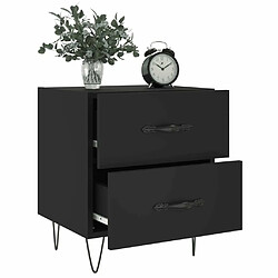 Avis Maison Chic Lot de 2 Tables de chevet - Tables de Nuit noir 40x35x47,5 cm bois d’ingénierie