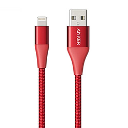 Wewoo Câble Powerline + II de données chargement pour chariots tractables en nylon certifiés USB MFI Apple à Lightning 8 broches, longueur: 0,9 m (rouge)