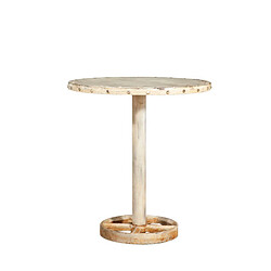 Biscottini Table En Finition Blanc E Antique En Fe