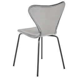 Beliani Chaise de salle à manger BOONVILLE Set de 2 Velours Gris clair pas cher