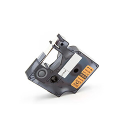 vhbw Ruban compatible avec Tyco T107M imprimante d'étiquettes 9mm Noir sur Orange, Vinyle