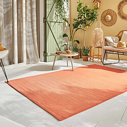 Jardindeco Tapis extérieur en polypropylène Spargi 1747 corail 120 x 160 cm.