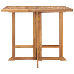 vidaXL Table à dîner pliable de jardin Ø90x75 cm Bois de teck solide