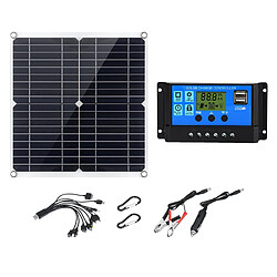 Kit de chargeur de panneau de cellules solaires portable Batterie Chargeur de batterie de panneau solaire 20W 18V pour chargeur et mainteneur de batterie solaire pour le bateau de moto des véhicules à moteur léger de