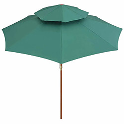 Avis Maison Chic Parasol Jardin | Parasol de terrasse 270 x 270 cm Poteau en bois Vert - GKD10134