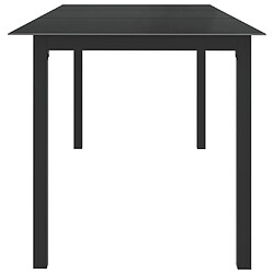 Avis Maison Chic Table de jardin | Table d'extérieur Noir 190x90x74 cm Aluminium et verre -GKD39113