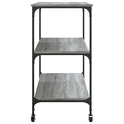 Maison Chic Desserte de cuisine | Chariot de cuisine | Meuble de rangement roulant sonoma gris 102x50x95 cm bois d'ingénierie -GKD62452 pas cher