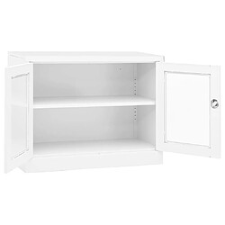 Acheter vidaXL Armoire de bureau Blanc 90x40x70 cm Acier