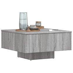 Avis vidaXL Table basse Sonoma gris 60x60x31,5 cm Bois d'ingénierie