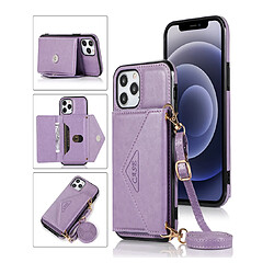 F66 Téléphone mobile Triangle Messenger Messenger Shell Shell Téléphone mobile Holster de portefeuille anti-goutte pour iPhone 12 mini