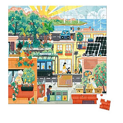 Juratoys-Janod Puzzle Ville verte 100 pieces WWF