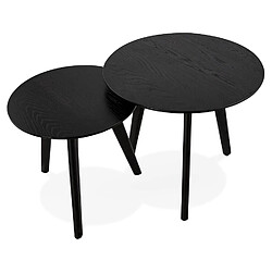 Acheter Alterego Tables gigognes ronde 'GABY' noires