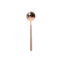 Wewoo Mini Accessoires Café Cuillère Cuisine Desserts À Dîner Forme Ronde En Acier Inoxydable MaisonTaille 13cm Or Rose