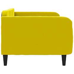 Avis vidaXL Lit de repos sans matelas jaune 100x200 cm velours