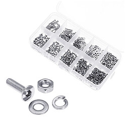 Wewoo Visserie Kit d'écrou à rondelle hexagonale à six pans creux en acier inoxydable 600 PCS M2 304