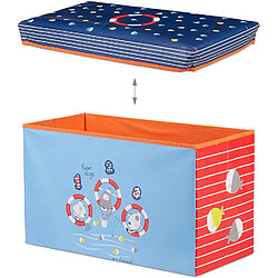 Helloshop26 Tabouret coffre boîte jouet pouf rangement enfant bleu 13_0002763_4