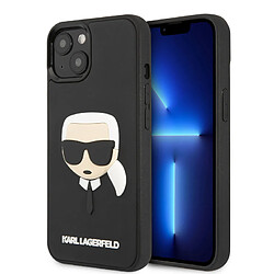 Karl Lagerfeld Coque pour iPhone 13 Mini - arrière rigide 3D Rubber noir