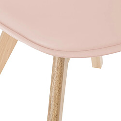 Avis Toilinux Lot de 4 Chaises design scandinave Baya - Rose poudré