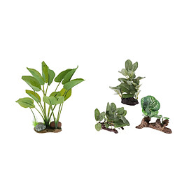 Ornement De Décoration Végétale Réaliste Pour Terrarium Pour Reptiles Et Amphibiens Pack De 4 Plantes aquatiques de reptile Vivarium