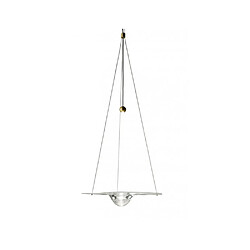 Universal Pendentif en verre de 25 cm, 220 volts led, salle à manger, chambre à coucher, chevet, hôtel, studio, magasin, lustre OVNI personnalisé, lumière blanche.(Or) 