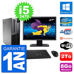 PC Lenovo M82 SFF Ecran 27" Intel i5-3470 RAM 8Go Disque Dur 2To Windows 10 Wifi · Occasion 