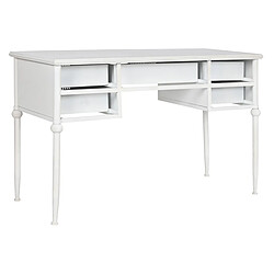 Avis Pegane Table de bureau, meuble du bureau en métal avec 5 tiroirs coloris blanc - longueur 122 x profondeur 50 x Hauteur 76 cm