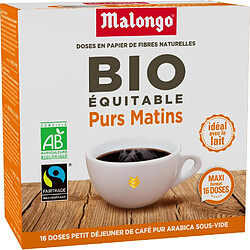 Malongo Café Café Pur Matin Bio - 16 dosettes