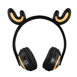 Universal Oreille de chat stéréo bluetooth oreille de chat clignotant lumineux casque casque de jeu casque casque avec 7 couleurs LED oreille de cerf léger 