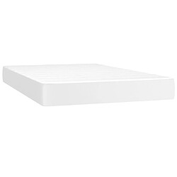 Acheter vidaXL Sommier à lattes de lit avec matelas Blanc 120x200cm Similicuir