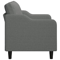 Avis vidaXL Canapé à 2 places Gris foncé 140 cm Tissu