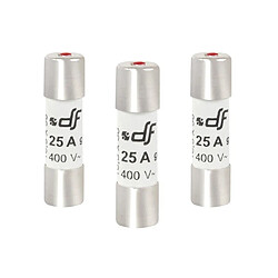 DEBFLEX Lot de 3 Fusibles 10,3x38 25 A