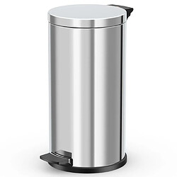 Hailo Poubelle à pédale Solid L 18 L Inox avec bac intérieur galvanisé