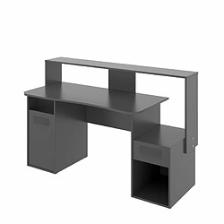 MIRAKEMUEBLE Bureau d'installation Fosk gamer Graphite