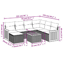 Avis Maison Chic Salon de jardin avec coussins 8 pcs | Ensemble de Table et chaises | Mobilier d'Extérieur beige résine tressée -GKD29484