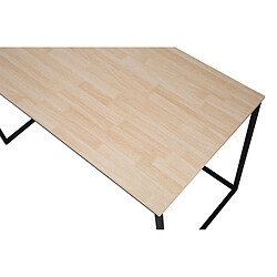 Avis Pegane Table de bureau en bois coloris chêne nordique / noir - Longueur 120 x profondeur 60 x hauteur 75 cm