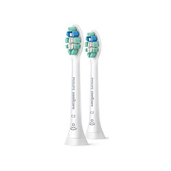 Philips Lot de 2 têtes de brosse C2 Optimal Plaque Defense - HX9022/10 - Blanc