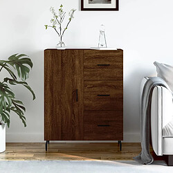 vidaXL Buffet chêne marron 69,5x34x90 cm bois d'ingénierie