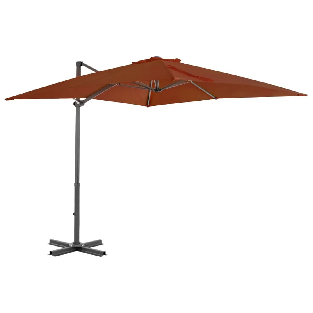 Maison Chic Parasol Jardin | Parasol déporté avec mat en aluminium Terre cuite 250x250 cm - GKD92885