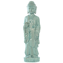 Figurine Décorative Alexandra House Living Celeste Céramique Buda 20 x 27 x 83 cm