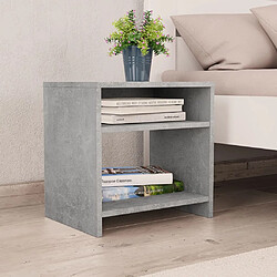 vidaXL Tables de chevet 2 pcs Gris béton 40x30x40 cm Bois d'ingénierie